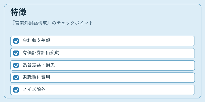 特徴（営業外損益構成）の図解