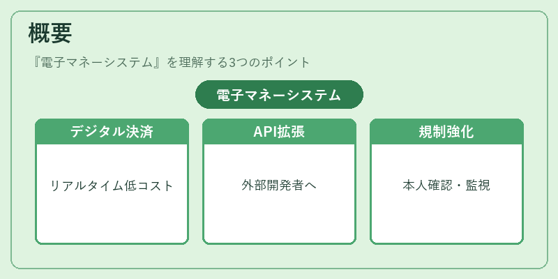 概要（電子マネーシステム）の図解