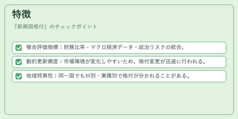 特徴（新興国格付）の図解