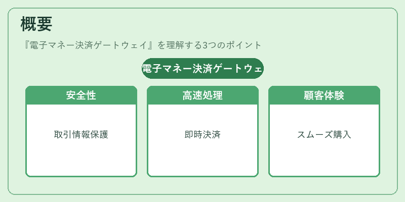概要（電子マネー決済ゲートウェイ）の図解