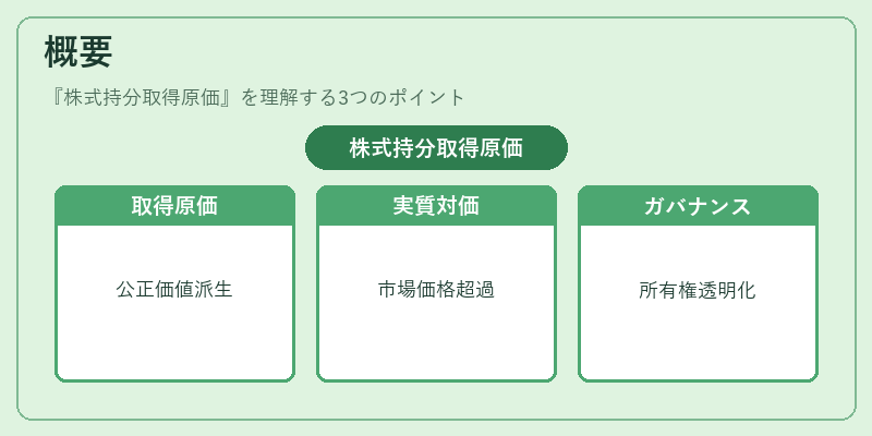 概要(株式持分取得原価)の図解