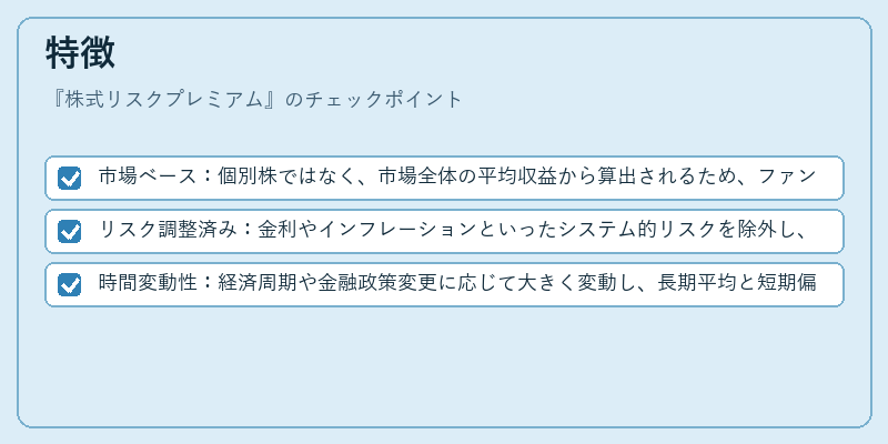 特徴（株式リスクプレミアム）の図解
