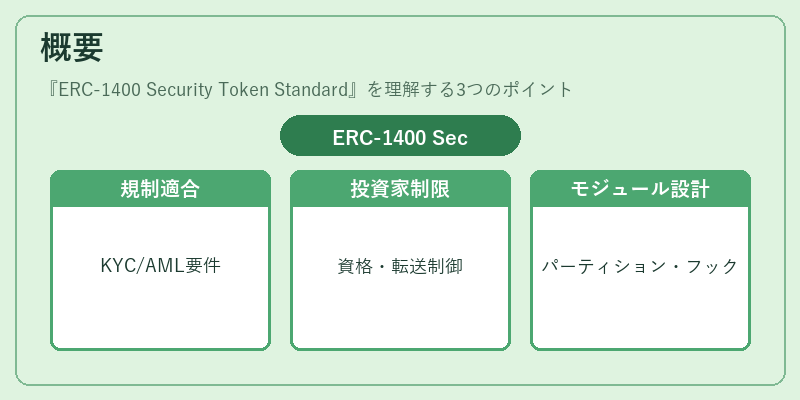 概要(ERC-1400 Security Token Standard)の図解