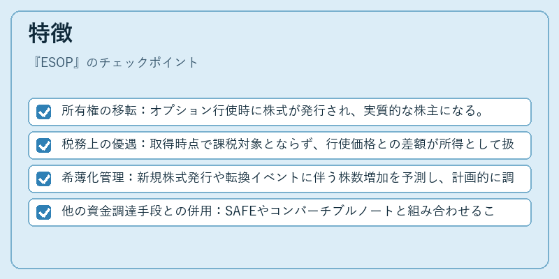 特徴（ESOP）の図解