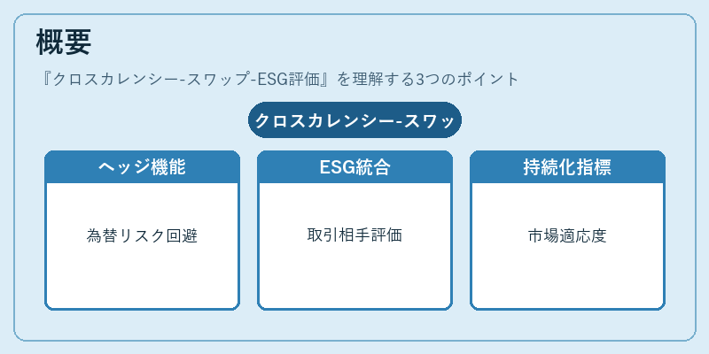 概要(クロスカレンシー-スワップ-ESG評価)の図解
