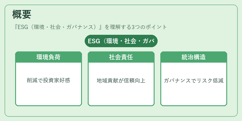 概要(ESG(環境・社会・ガバナンス))の図解