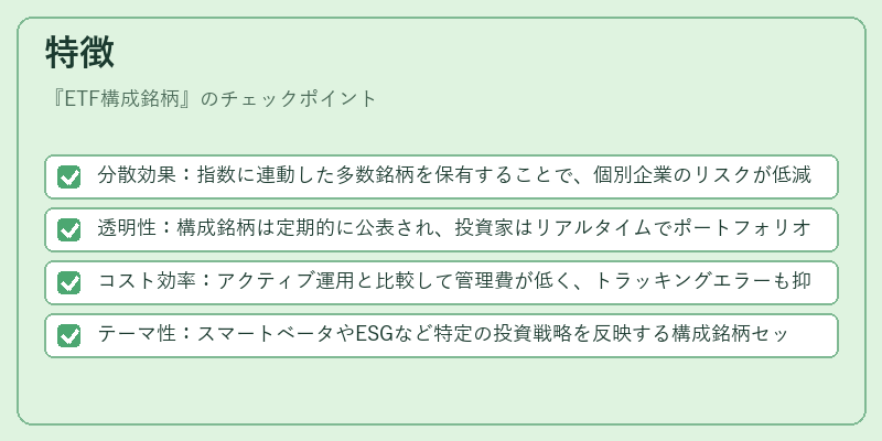 特徴(ETF構成銘柄)の図解