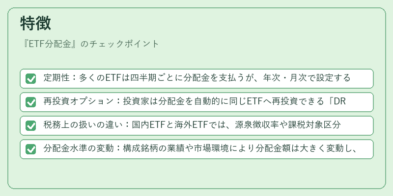 特徴（ETF分配金）の図解