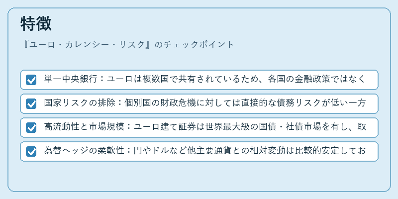 特徴（ユーロ・カレンシー・リスク）の図解