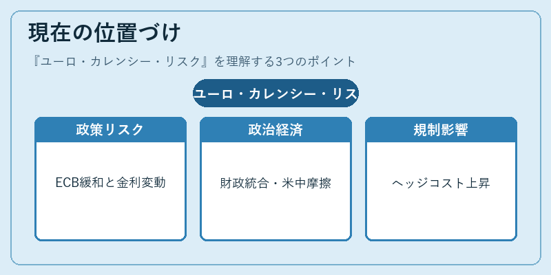 現在の位置づけ（ユーロ・カレンシー・リスク）の図解