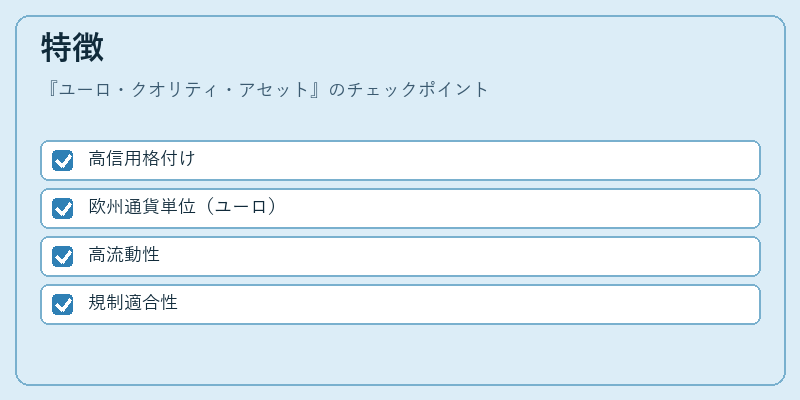 特徴（ユーロ・クオリティ・アセット）の図解