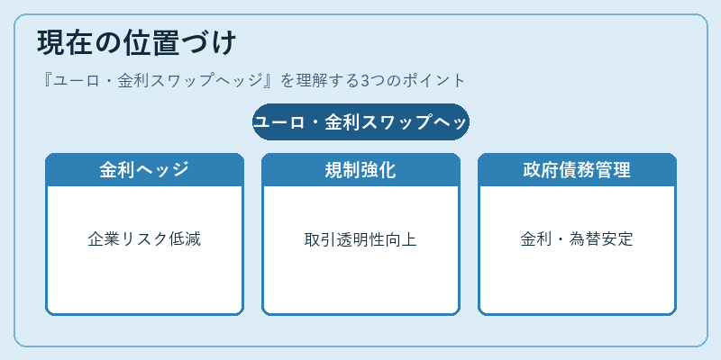 現在の位置づけ（ユーロ・金利スワップヘッジ）の図解