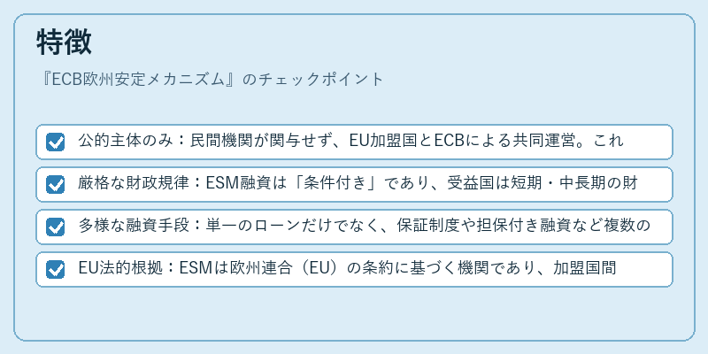 特徴(ECB欧州安定メカニズム)の図解