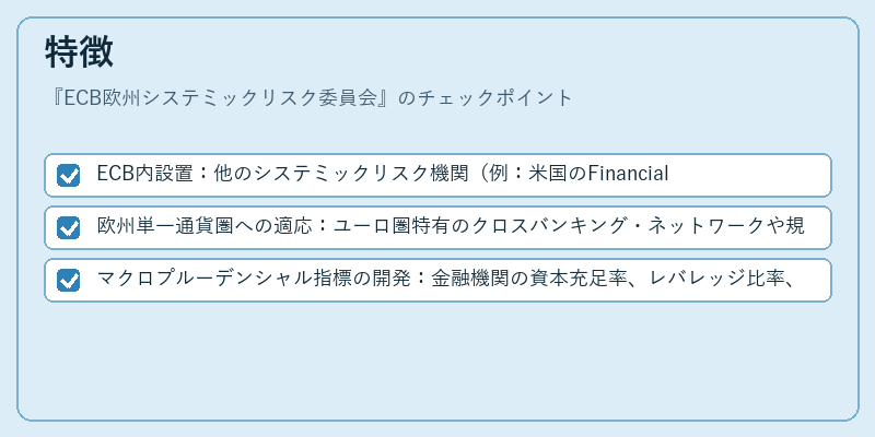 特徴(ECB欧州システミックリスク委員会)の図解