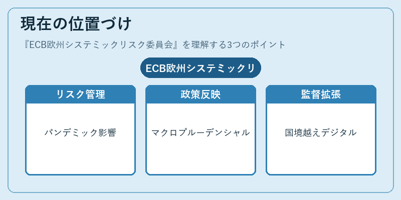 現在の位置づけ(ECB欧州システミックリスク委員会)の図解