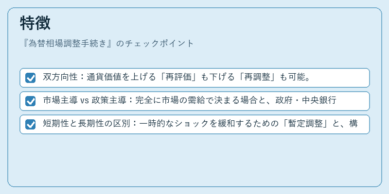 特徴(為替相場調整手続き)の図解
