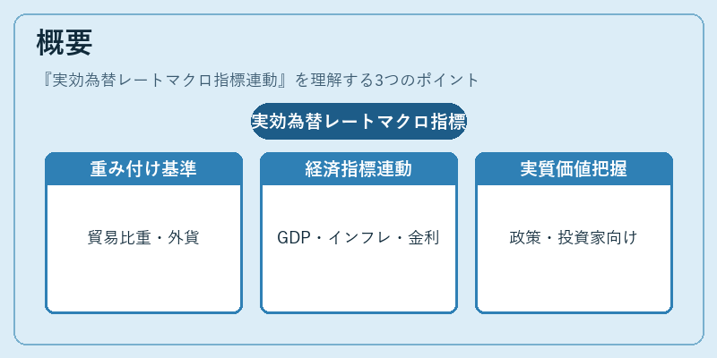 概要（実効為替レートマクロ指標連動）の図解