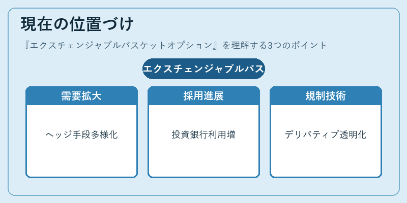 現在の位置づけ（エクスチェンジャブルバスケットオプション）の図解