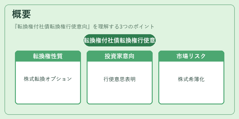 概要（転換権付社債転換権行使意向）の図解