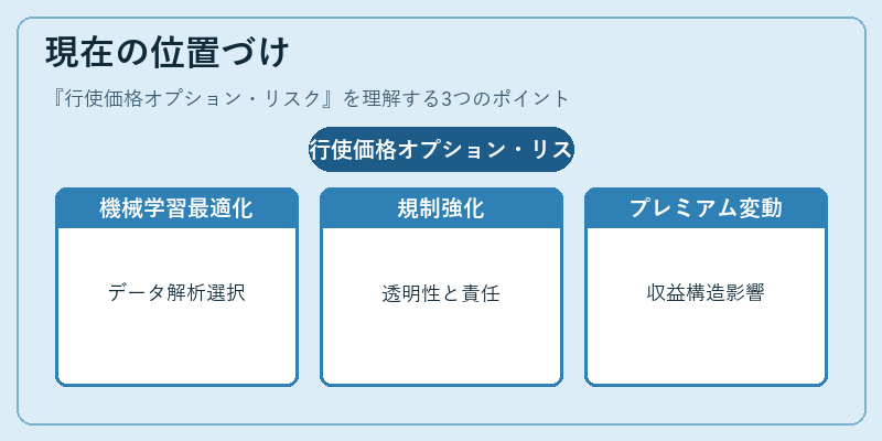 現在の位置づけ（行使価格オプション・リスク）の図解
