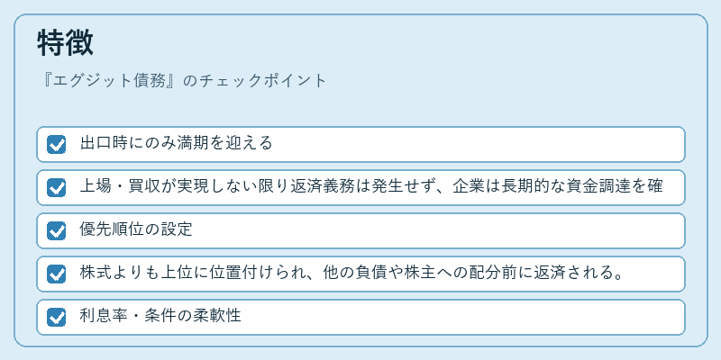 特徴(エグジット債務)の図解