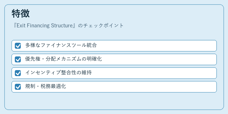 特徴（Exit Financing Structure）の図解