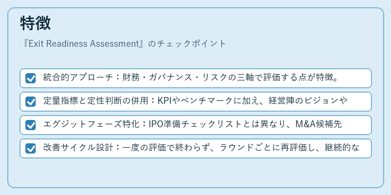 特徴（Exit Readiness Assessment）の図解