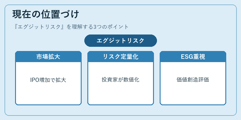 現在の位置づけ（エグジットリスク）の図解