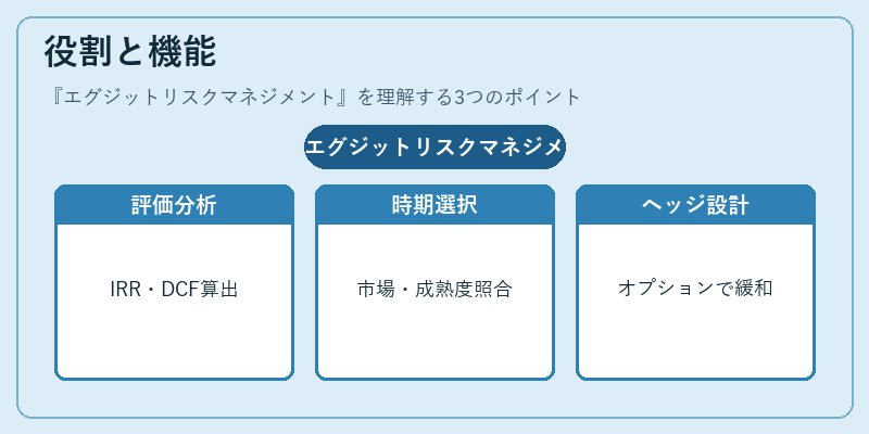 役割と機能(エグジットリスクマネジメント)の図解