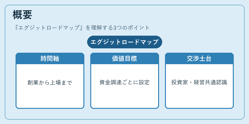 概要(エグジットロードマップ)の図解