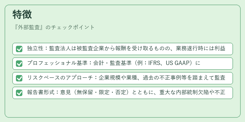 特徴（外部監査）の図解