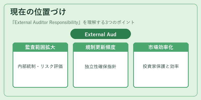 現在の位置づけ（External Auditor Responsibility）の図解