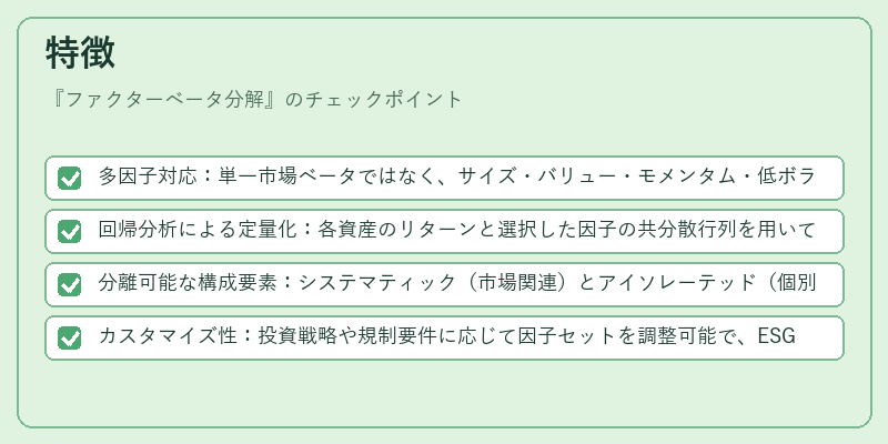 特徴（ファクターベータ分解）の図解