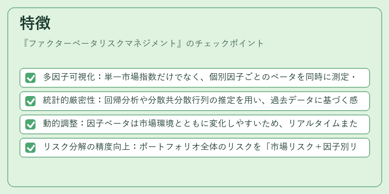 特徴(ファクターベータリスクマネジメント)の図解