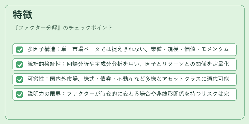 特徴（ファクター分解）の図解