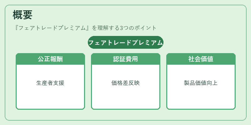 概要（フェアトレードプレミアム）の図解