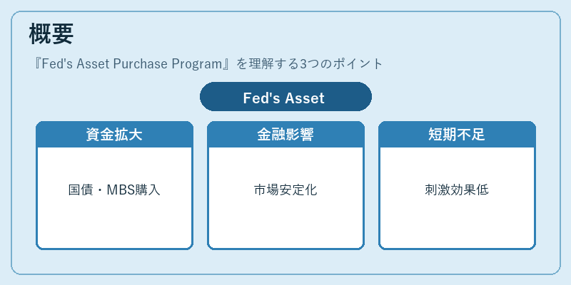 概要(Fed's Asset Purchase Program)の図解