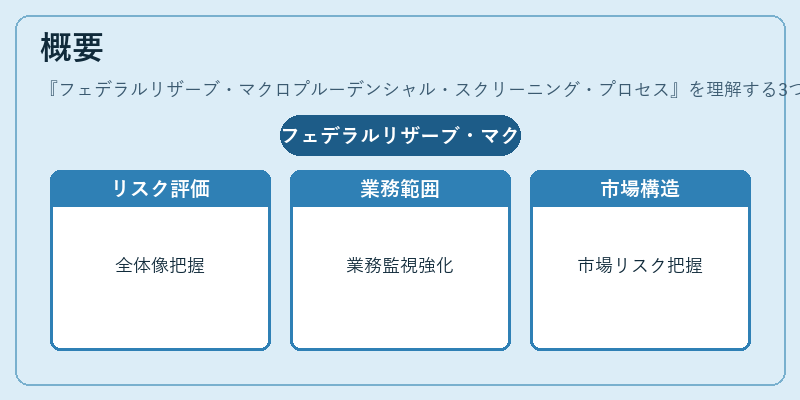 概要(フェデラルリザーブ・マクロプルーデンシャル・スクリーニング・プロセス)の図解