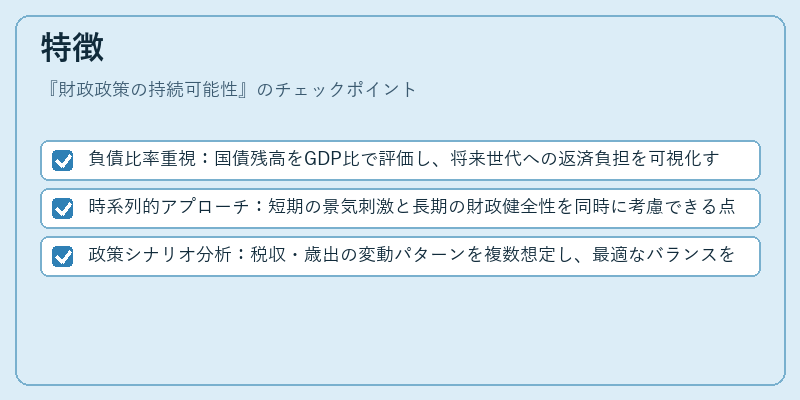 特徴(財政政策の持続可能性)の図解