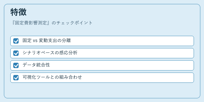 特徴（固定費影響測定）の図解