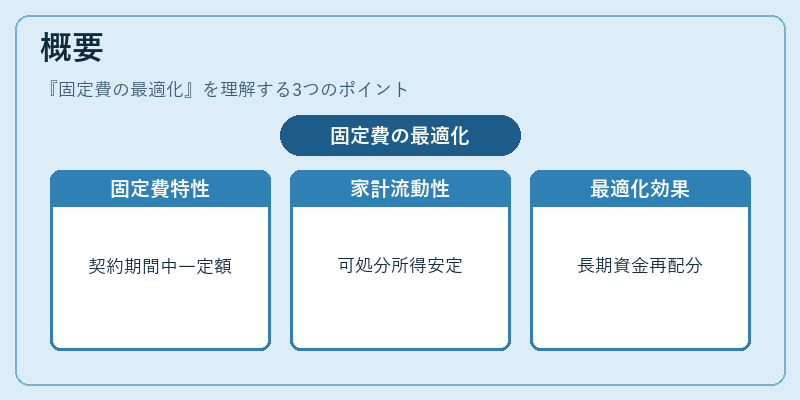 概要（固定費の最適化）の図解