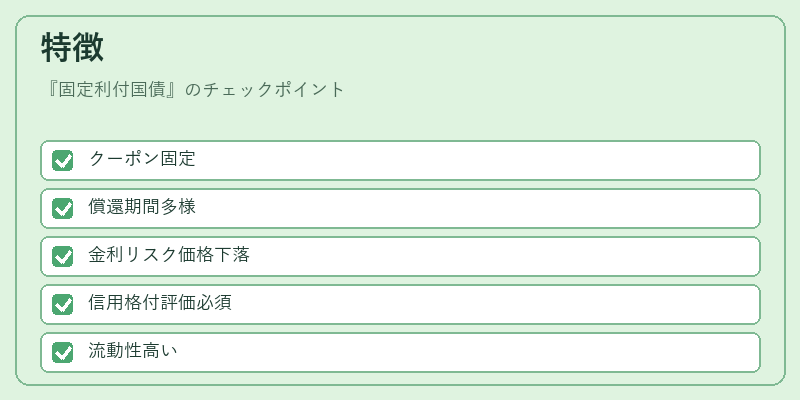 特徴（固定利付国債）の図解