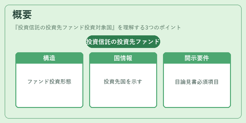 概要(投資信託の投資先ファンド投資対象国)の図解