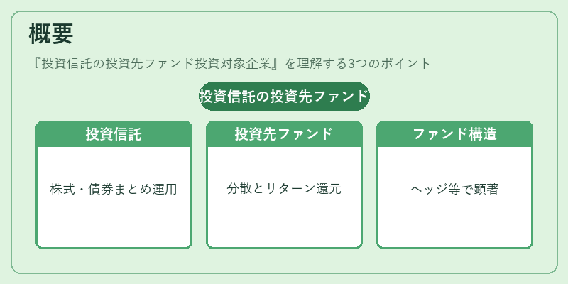 概要（投資信託の投資先ファンド投資対象企業）の図解