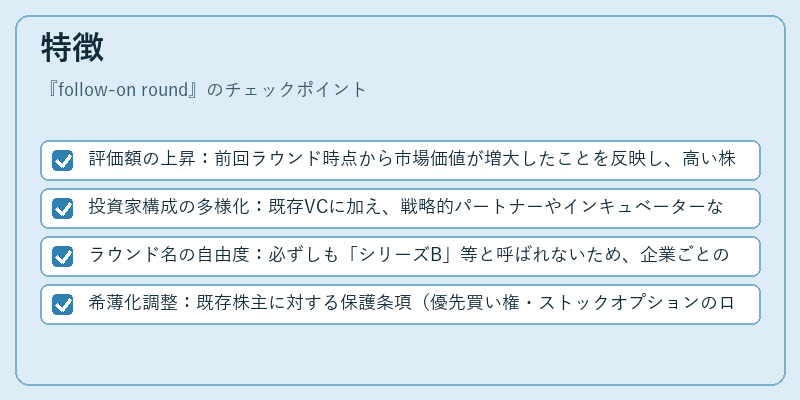 特徴（follow-on round）の図解