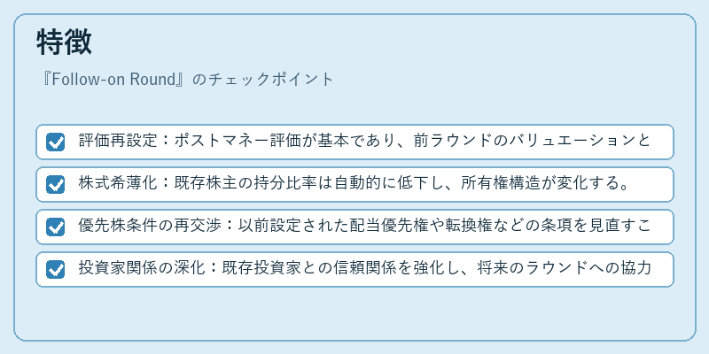 特徴（Follow-on Round）の図解