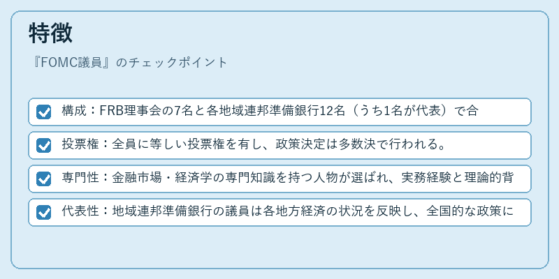 特徴（FOMC議員）の図解