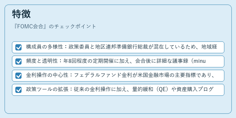 特徴（FOMC会合）の図解