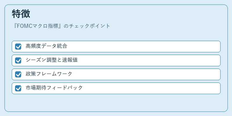 特徴（FOMCマクロ指標）の図解