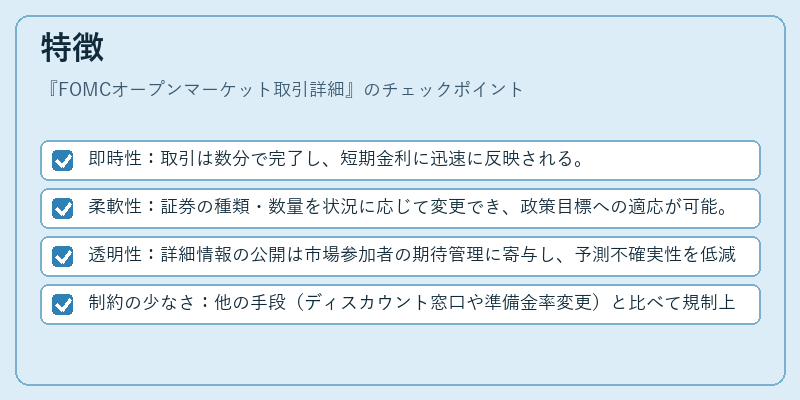 特徴（FOMCオープンマーケット取引詳細）の図解